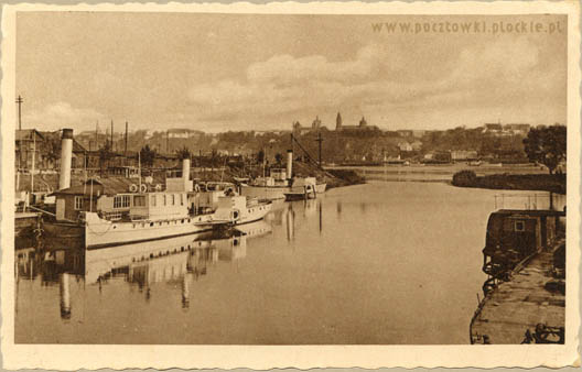 P�ock. Widok ze starego portu. Nak�. B-ci Detrych�w w P�ocku.