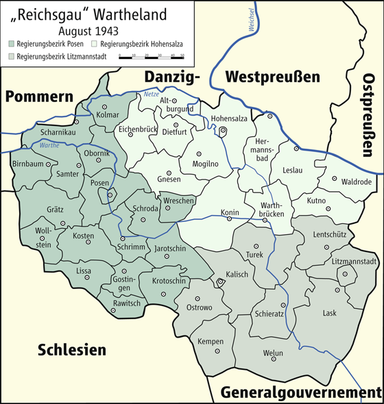 Reichsgau. Wartheland.
